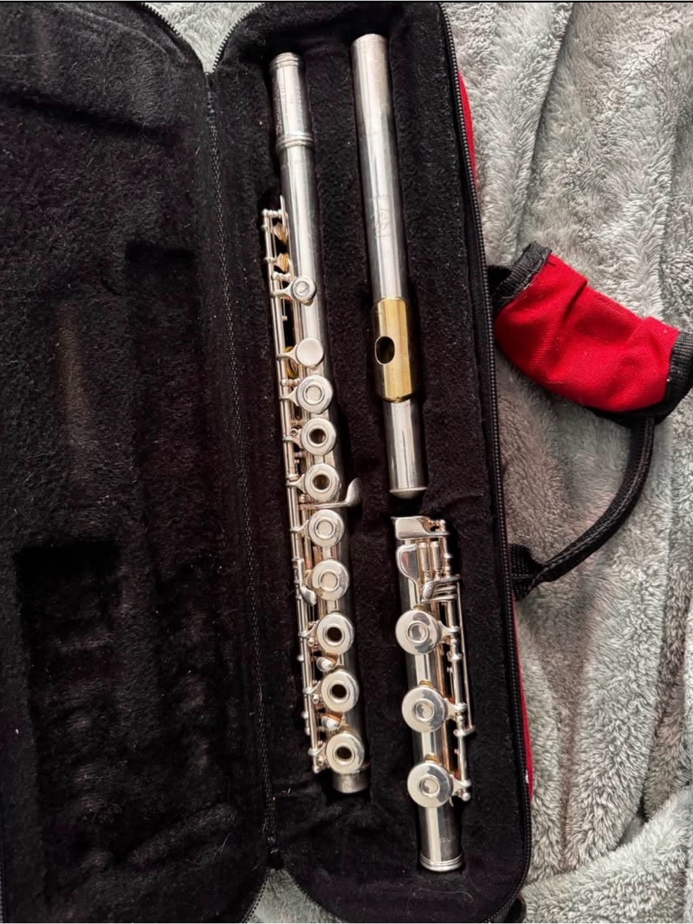 Flute: Gemeinhardt 3sb open hole gold mouthpiece Flute